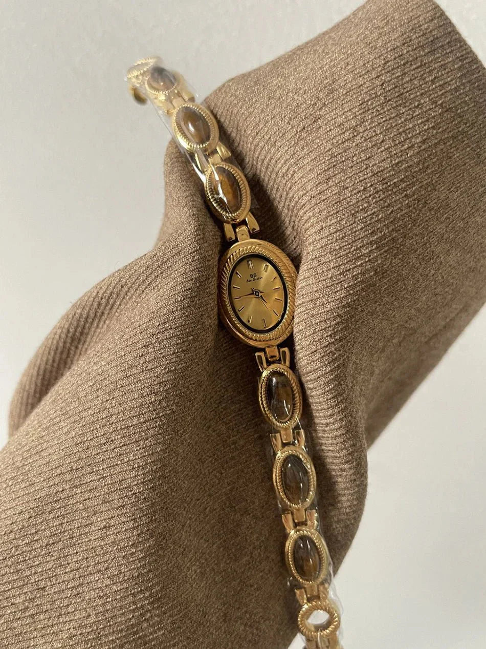 Gemstone Link Bracelet Watch