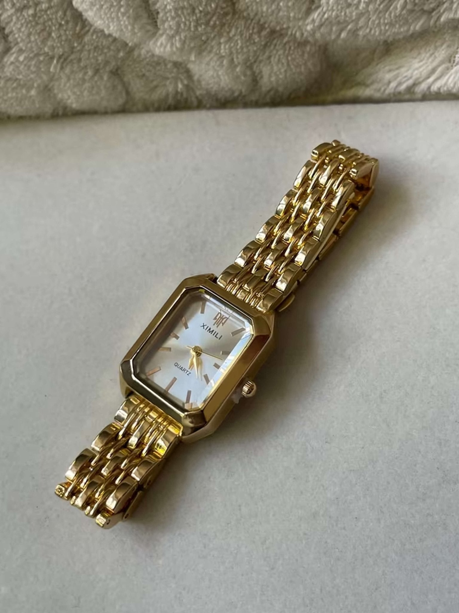 Bevelled Rectangular Link Watch