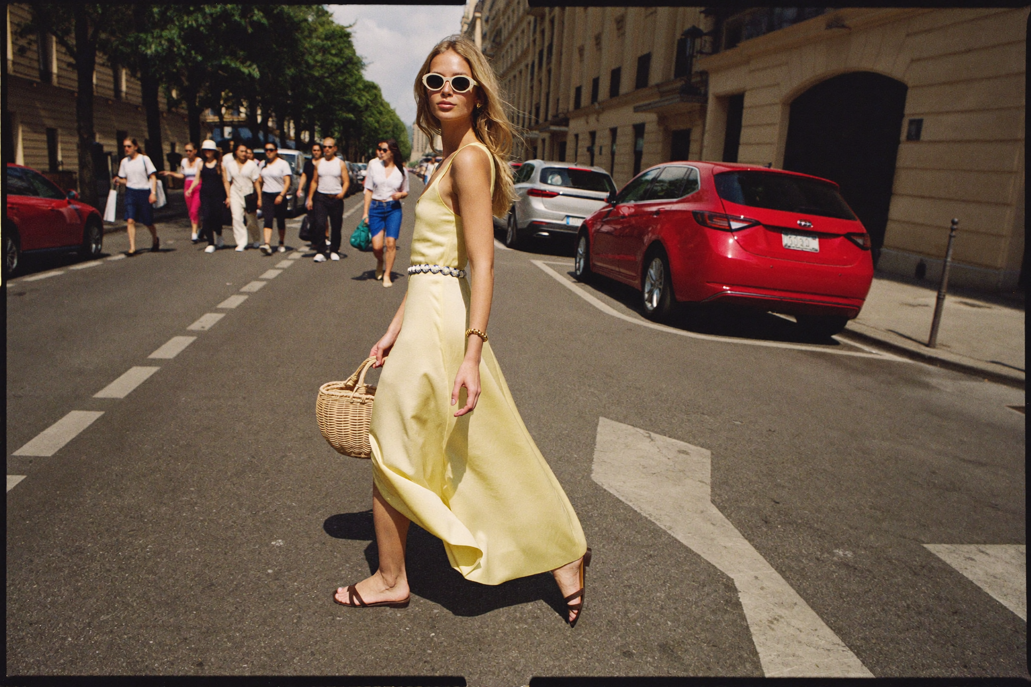 Butter yellow summer dress street style — summer 2026 fashion trends