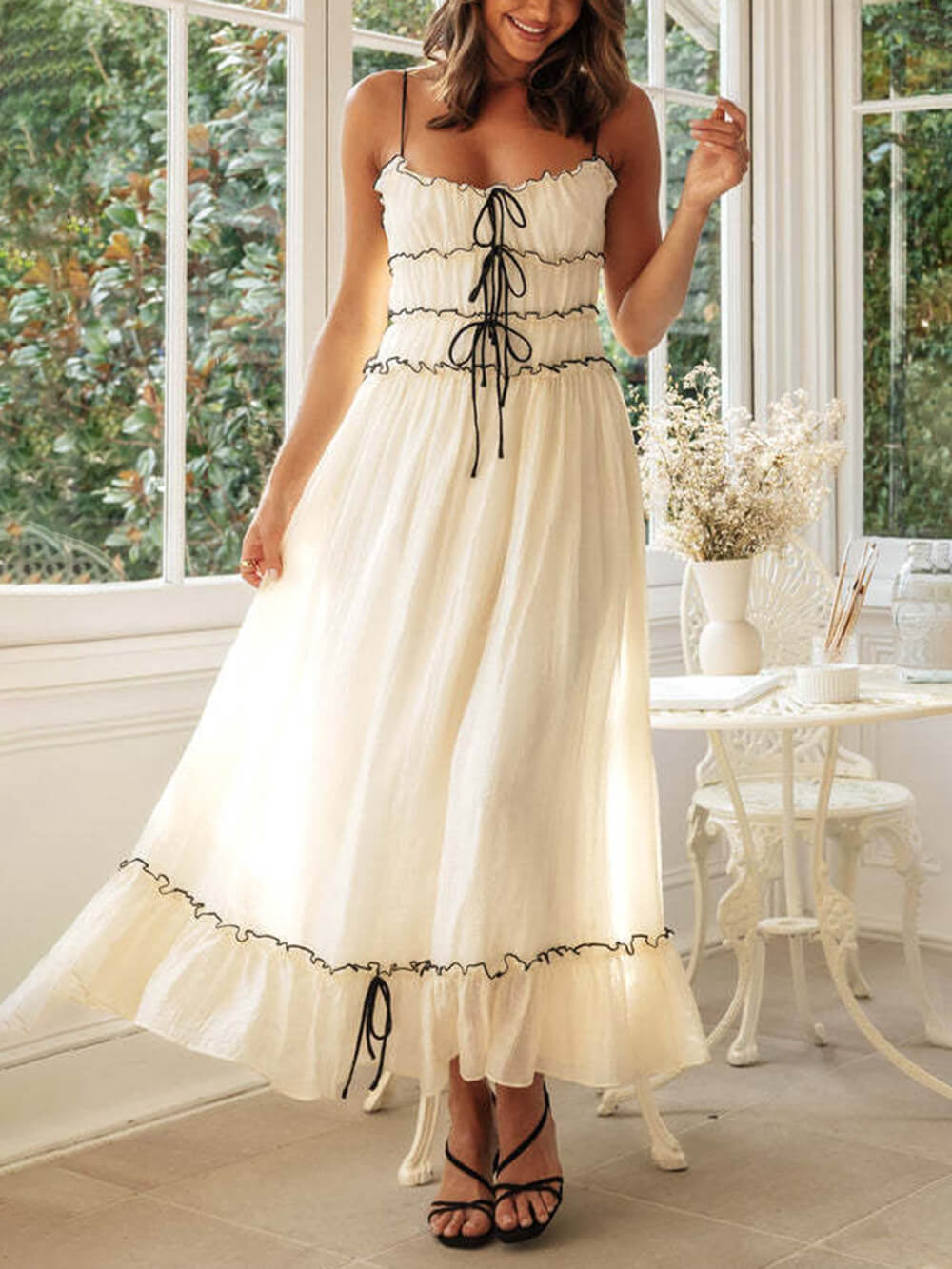 Off-Shoulder Patchwork Midi Dress
