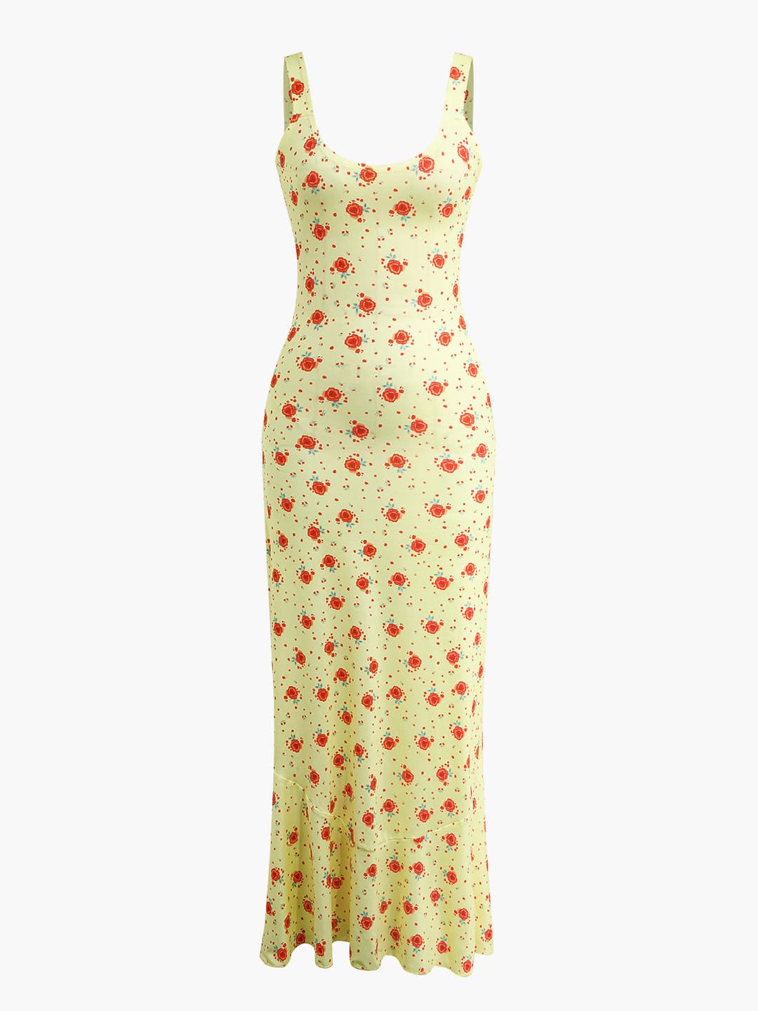 Yellow Mermaid Slip Maxi Dress