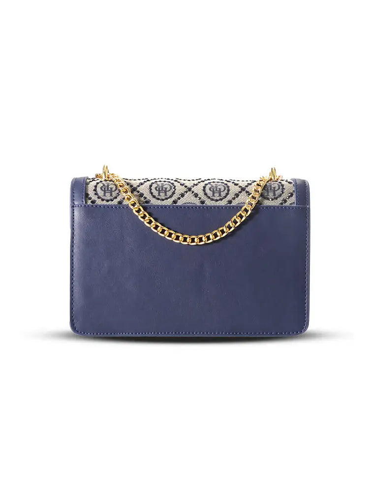 Jacquard Star Rhinestone Chain Crossbody Shoulder Bag