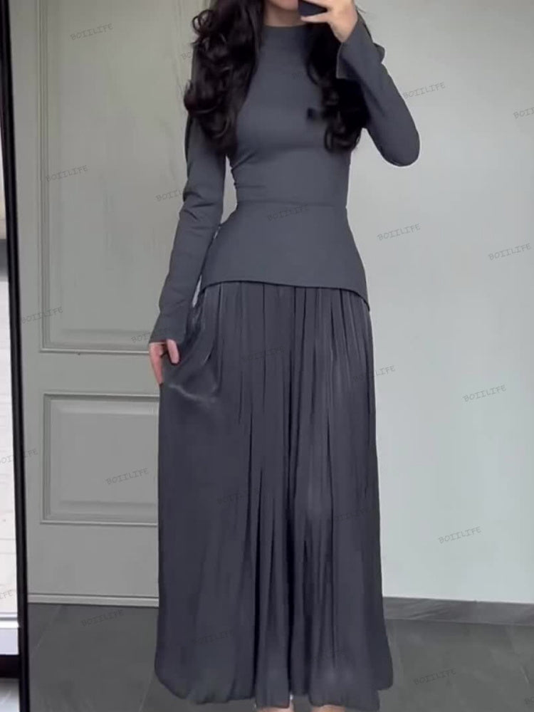 Colour Block Lace-Up Maxi Dress