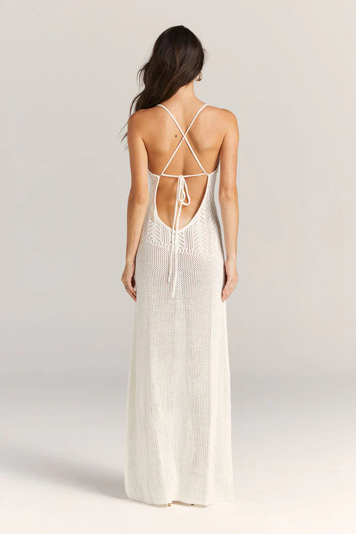 Floral Cut-Out Knit Maxi Dress