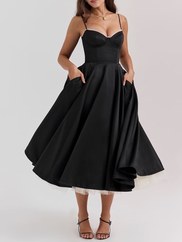 Sweetheart Tulle Midi Dress