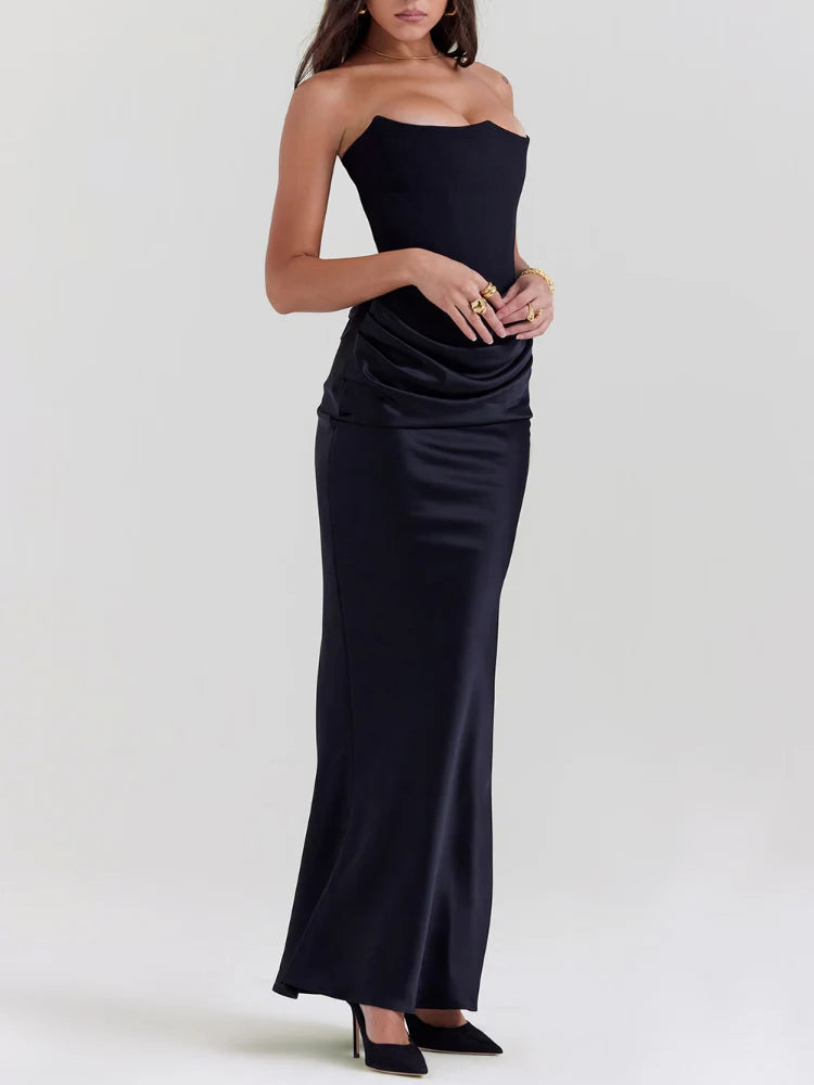 Boned Strapless Bodycon Dress