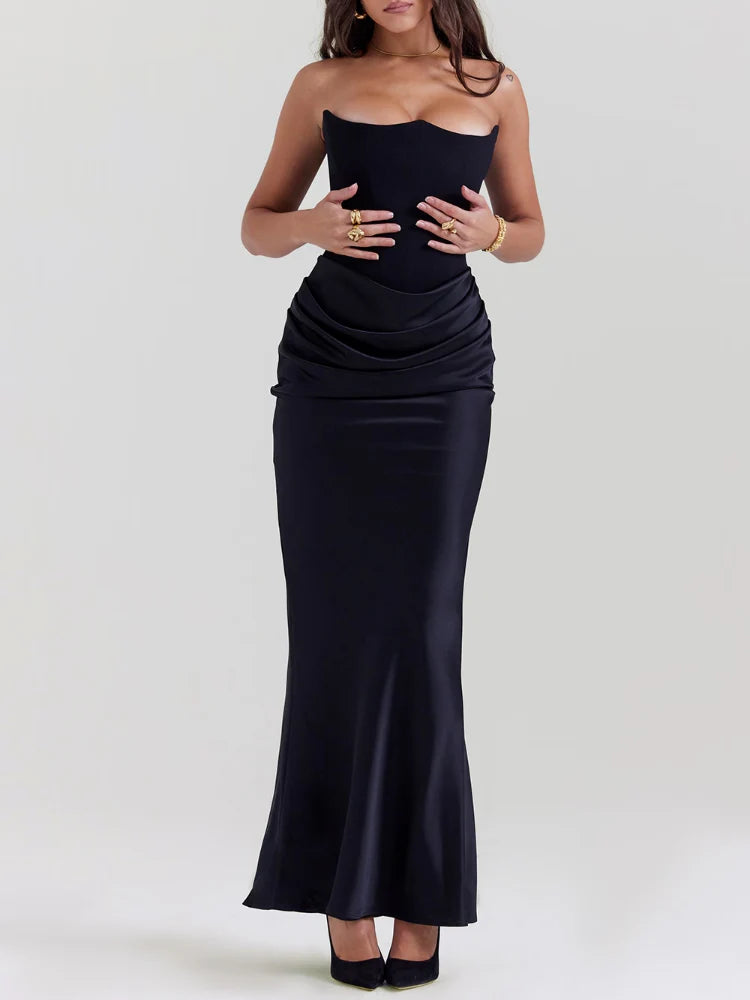 Boned Strapless Bodycon Dress