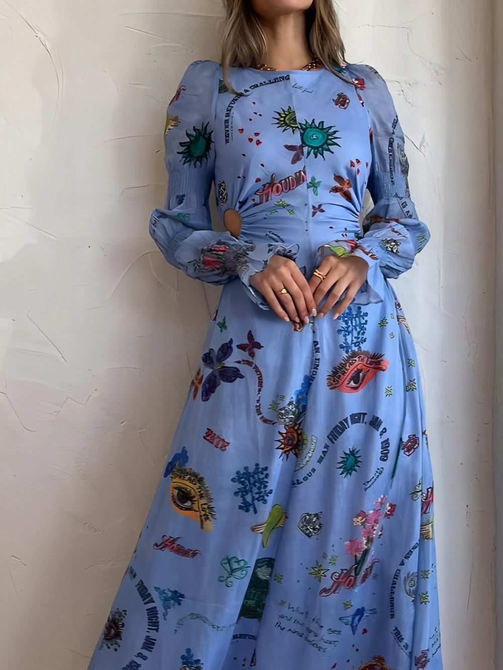Cutout Cropped Midi Dress
