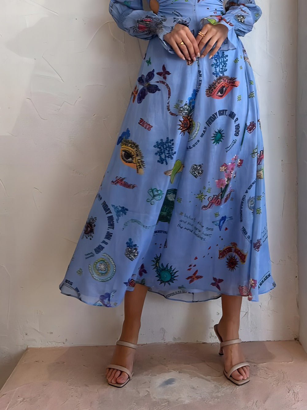 Cutout Cropped Midi Dress
