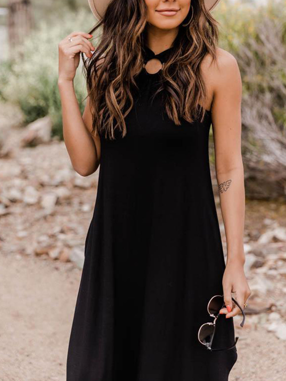 Pocket A-Line Midi Dress
