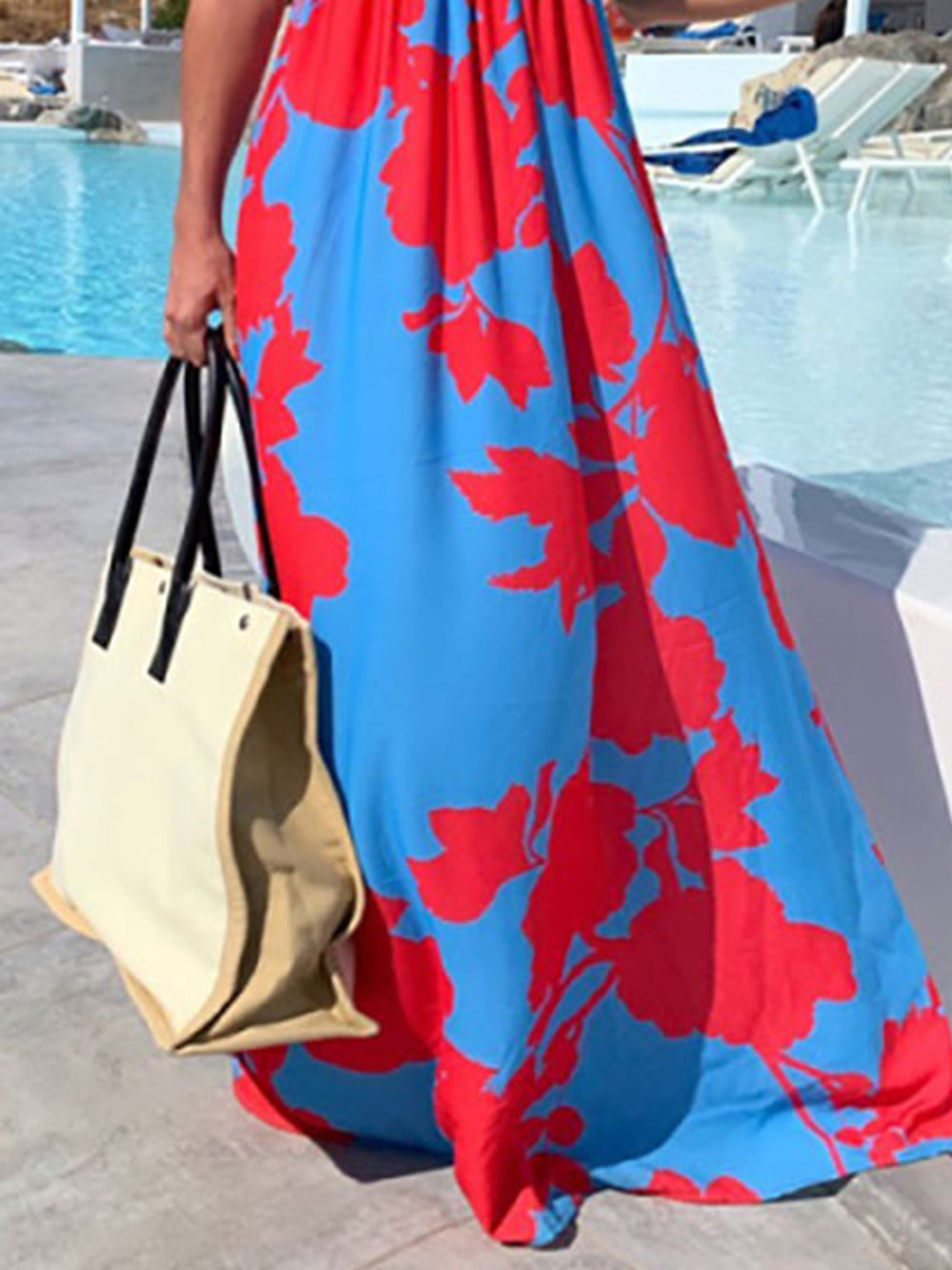 Boho Print Sleeveless Maxi Dress