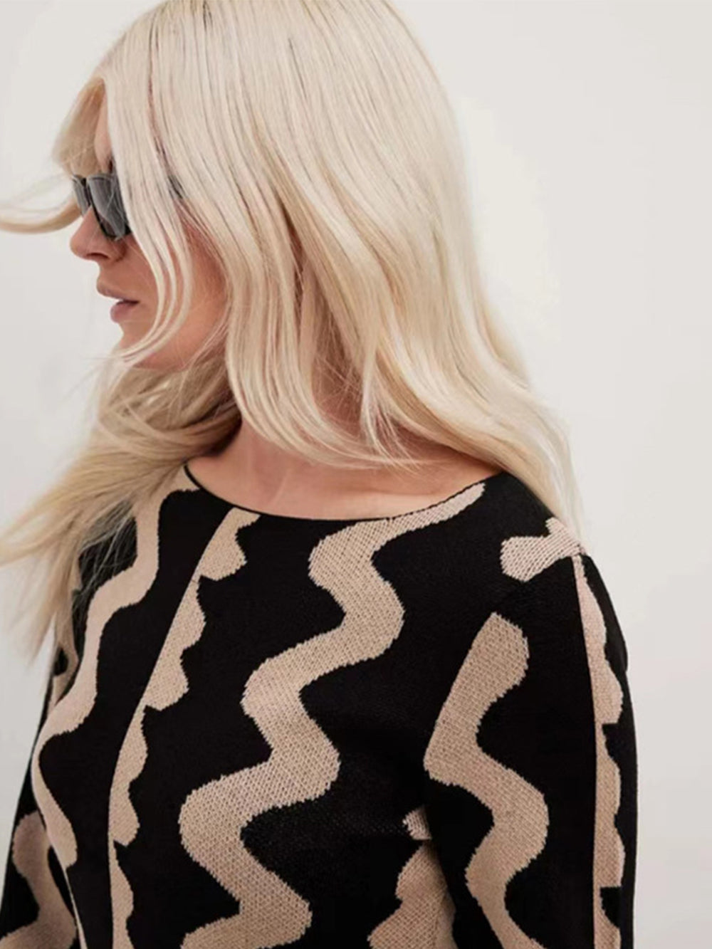 Bell Sleeve Crew Neck Maxi Dress