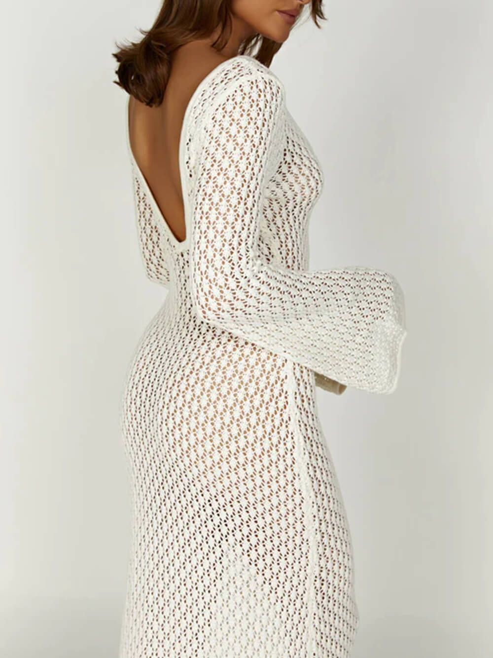 Crochet Fishtail Maxi Dress