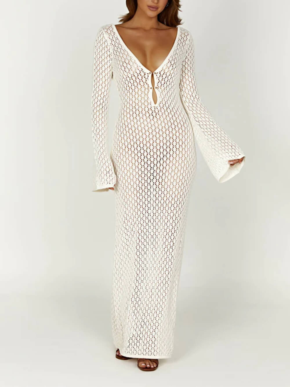 Crochet Fishtail Maxi Dress
