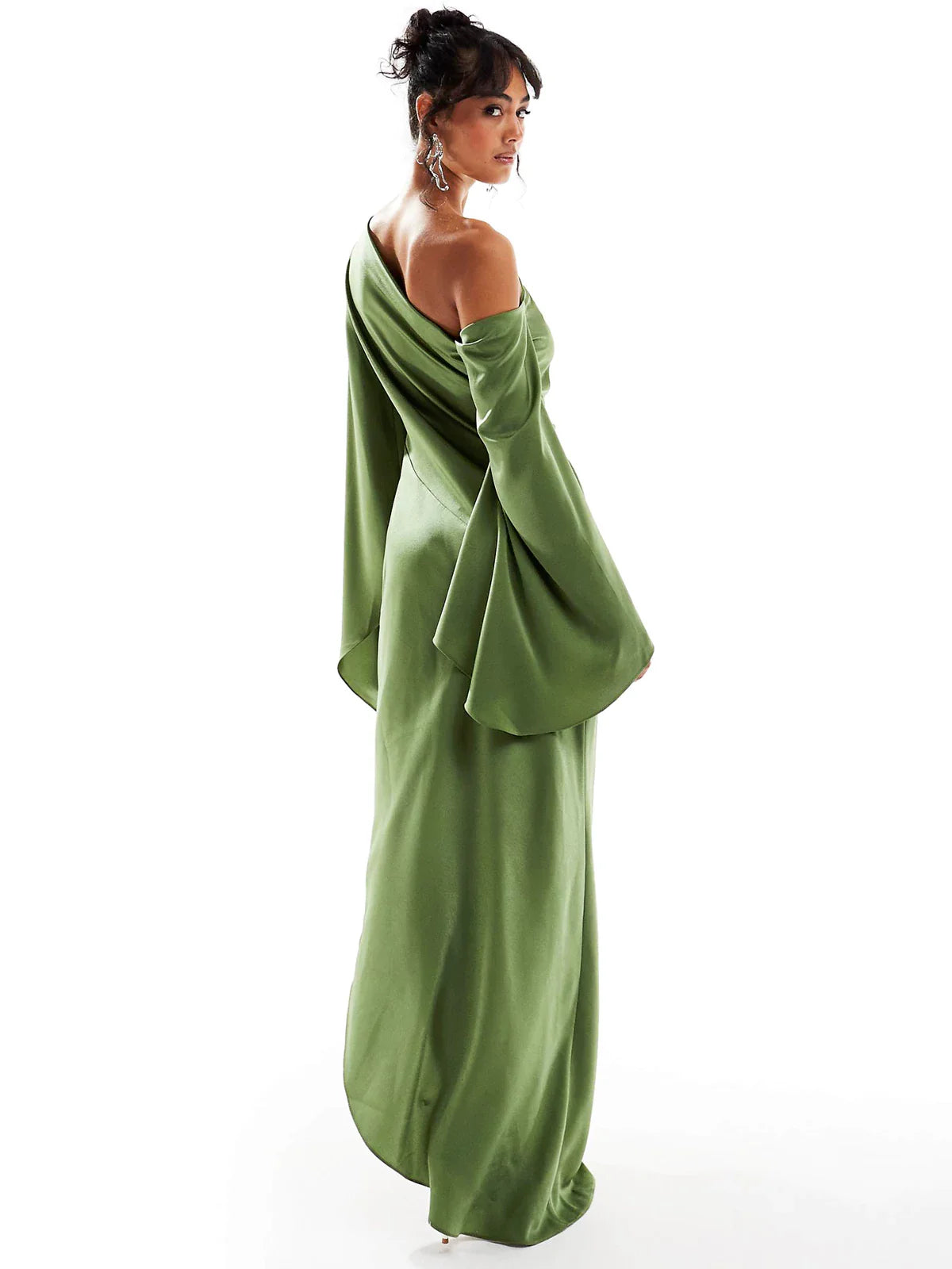 One-Shoulder Asymmetric Maxi Dress