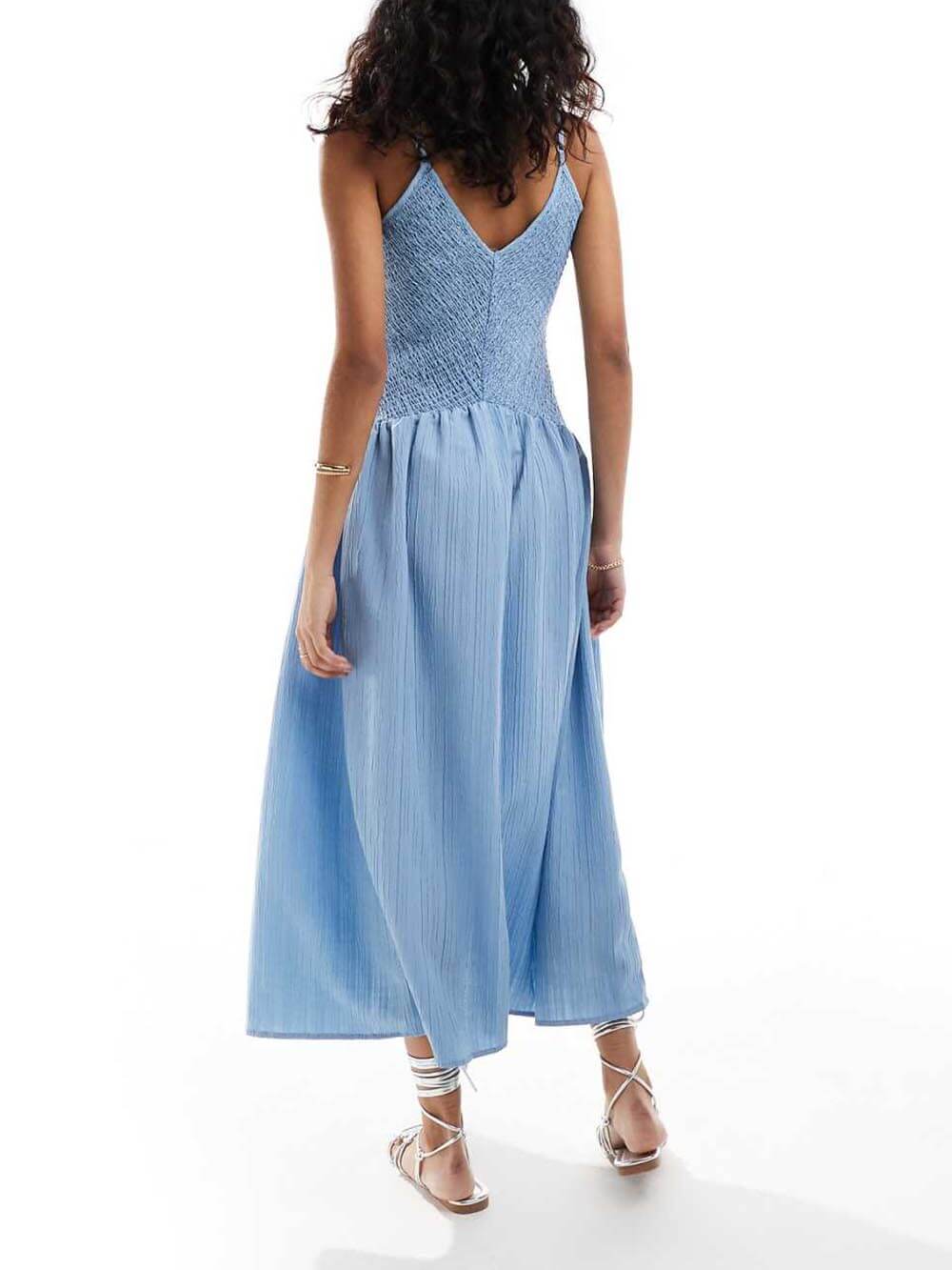 Smocked Halter Midi Dress