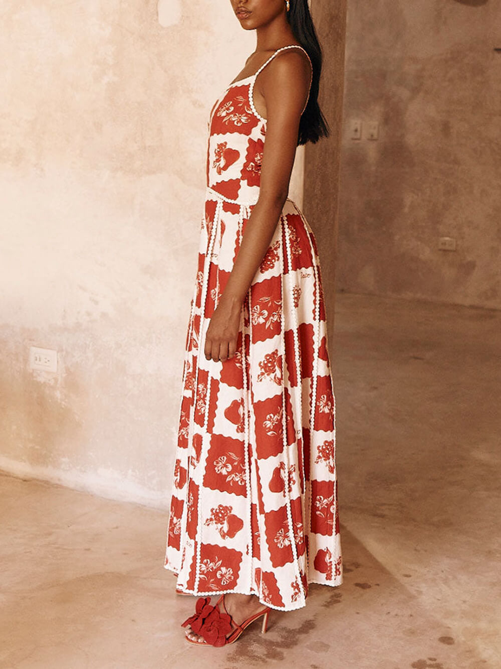 One-Shoulder Floral Maxi Dress