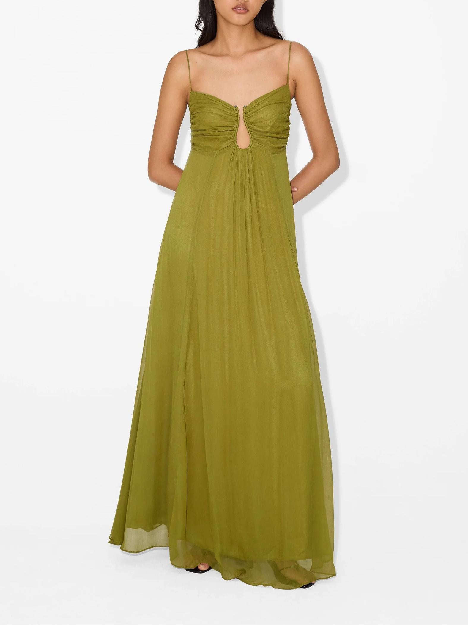 Chiffon Keyhole Maxi Gown