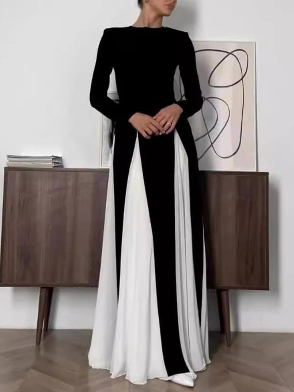 Long Sleeve Tulle Maxi Dress