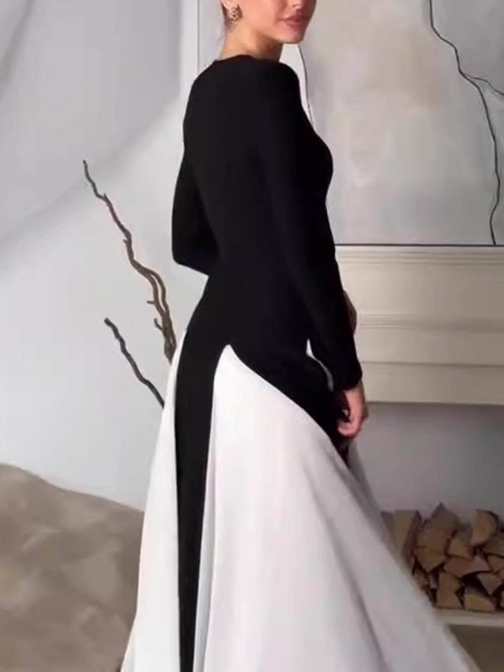 Long Sleeve Tulle Maxi Dress