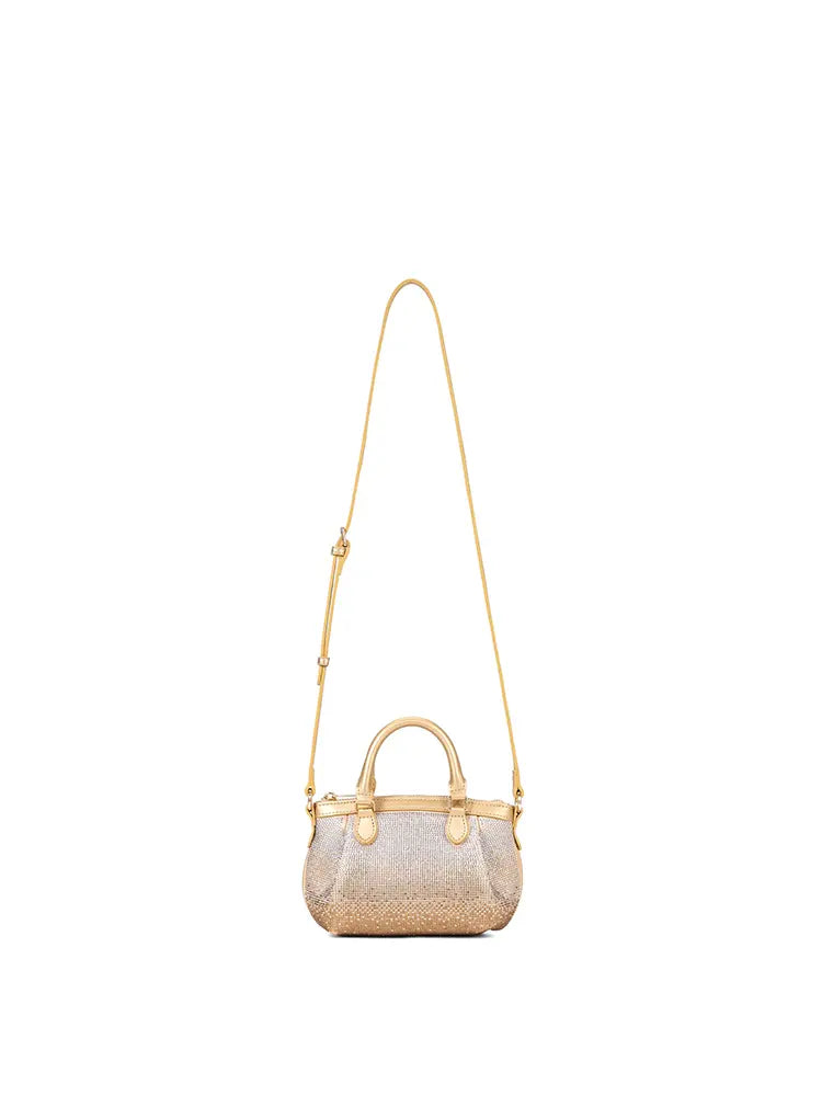 Rhinestone Embellished Hobo Dumpling Bag
