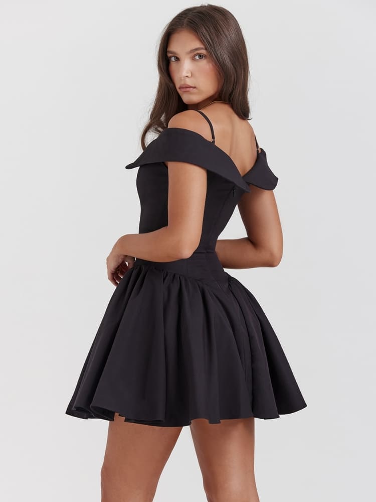 Off-Shoulder Strap Mini Dress