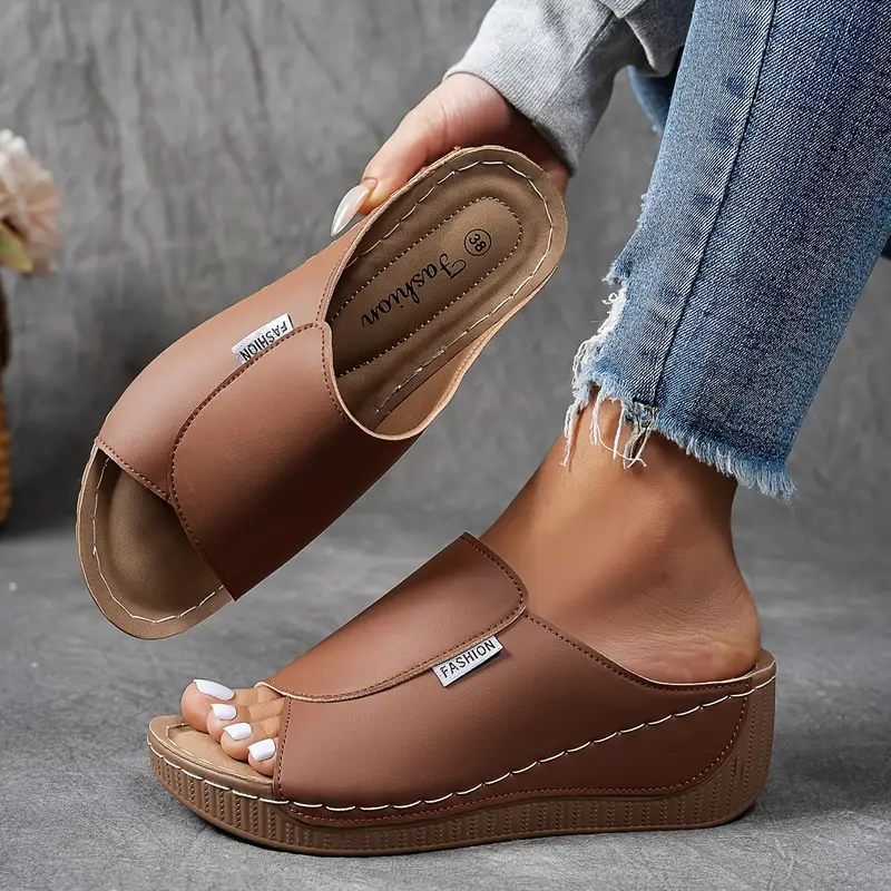 The Maren — Arch Support Open-Toe Platform Sandal
