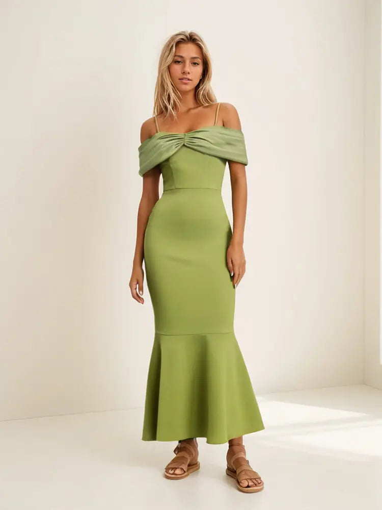 Strappy Tiered Evening Dress