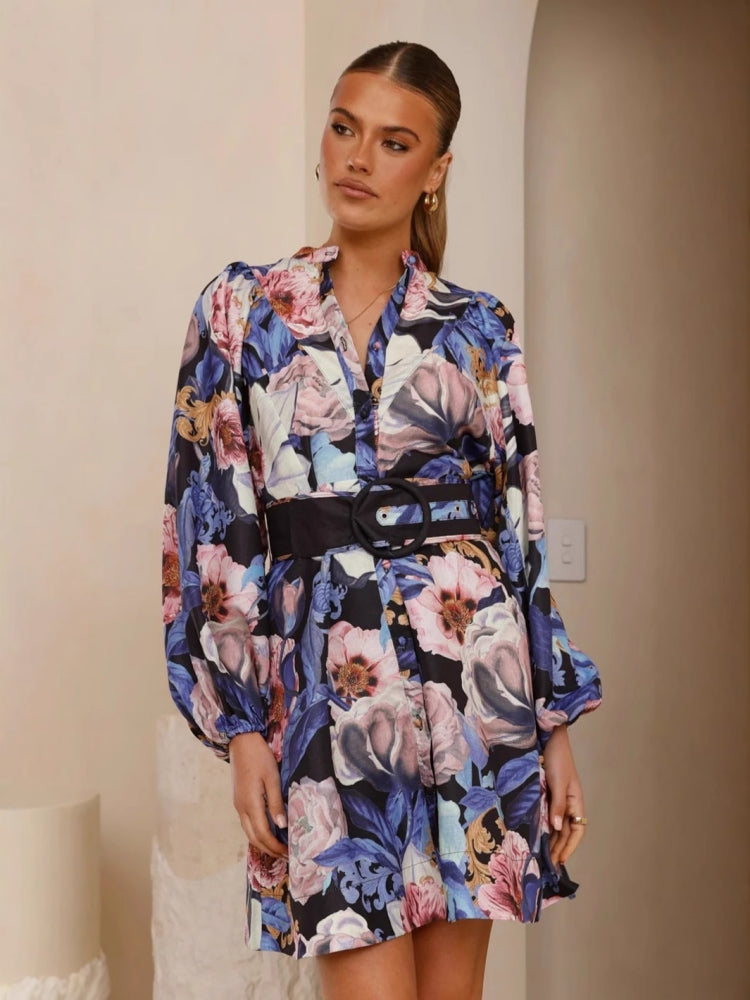 Belted Wrap Midi Dress