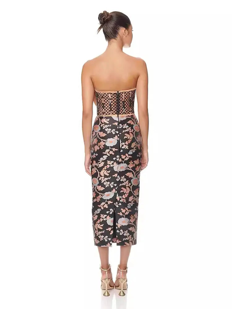 Strapless Tie-Back Dress