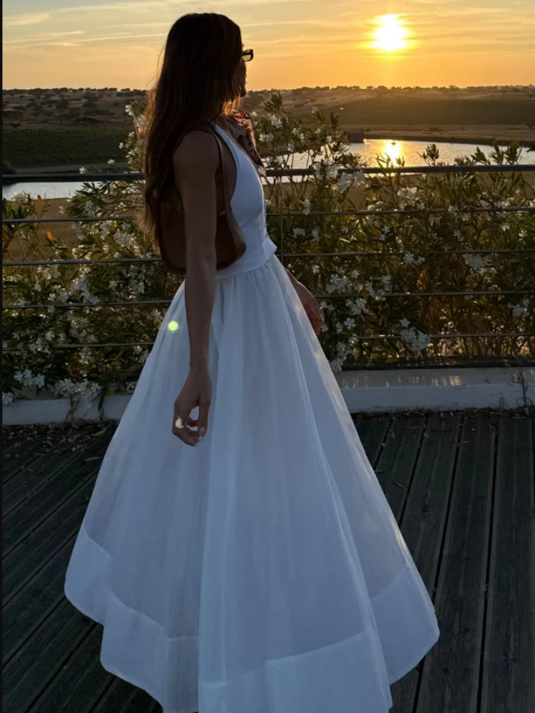 Elegant V-Neck Maxi Dress