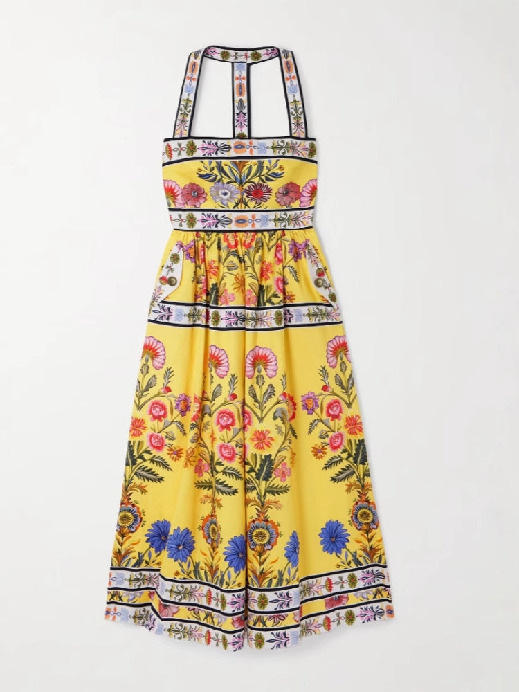Strapless Collarless Midi Dress