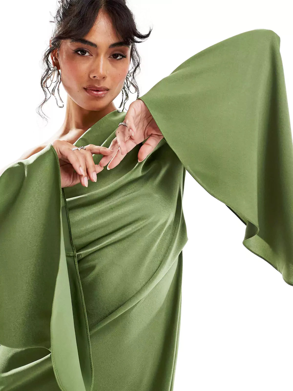 One-Shoulder Asymmetric Maxi Dress