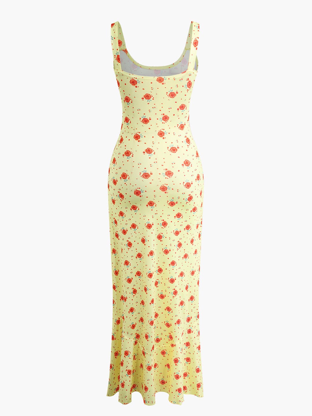 Yellow Mermaid Slip Maxi Dress