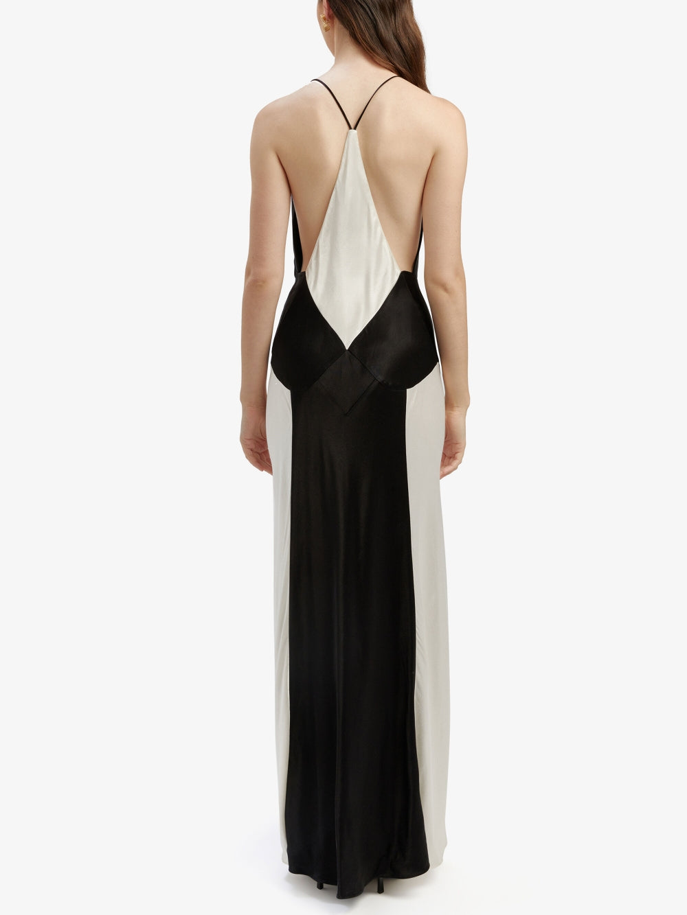 Contrast Panel Maxi Dress