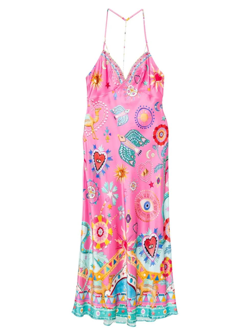 Chain Halter Maxi Dress