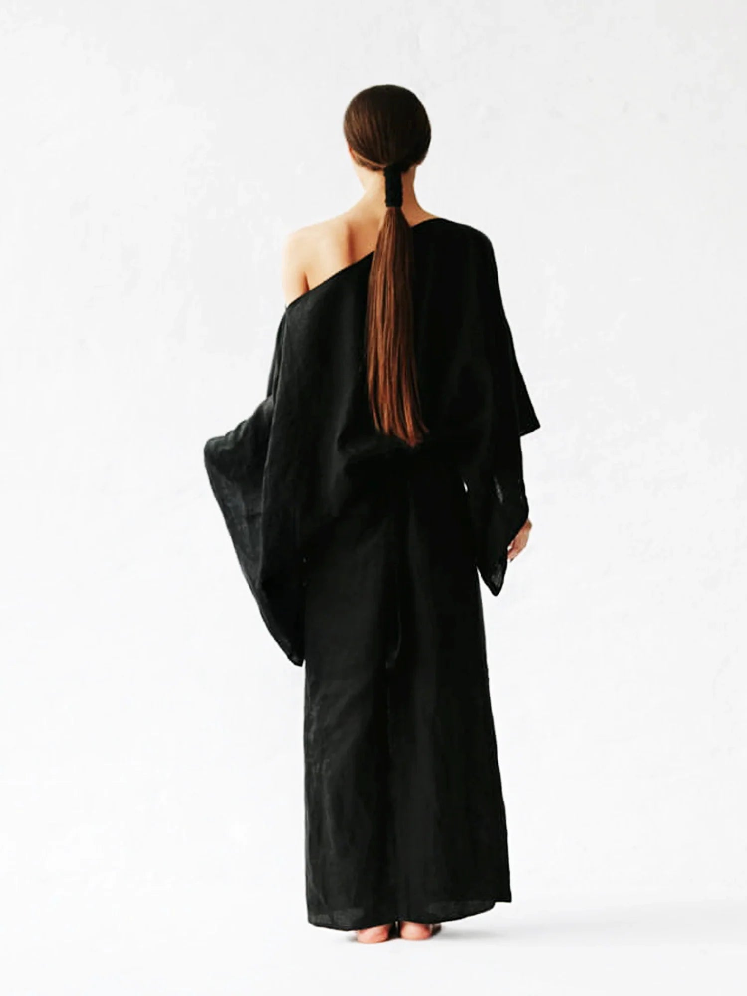 Kimono Style Linen Maxi Dress