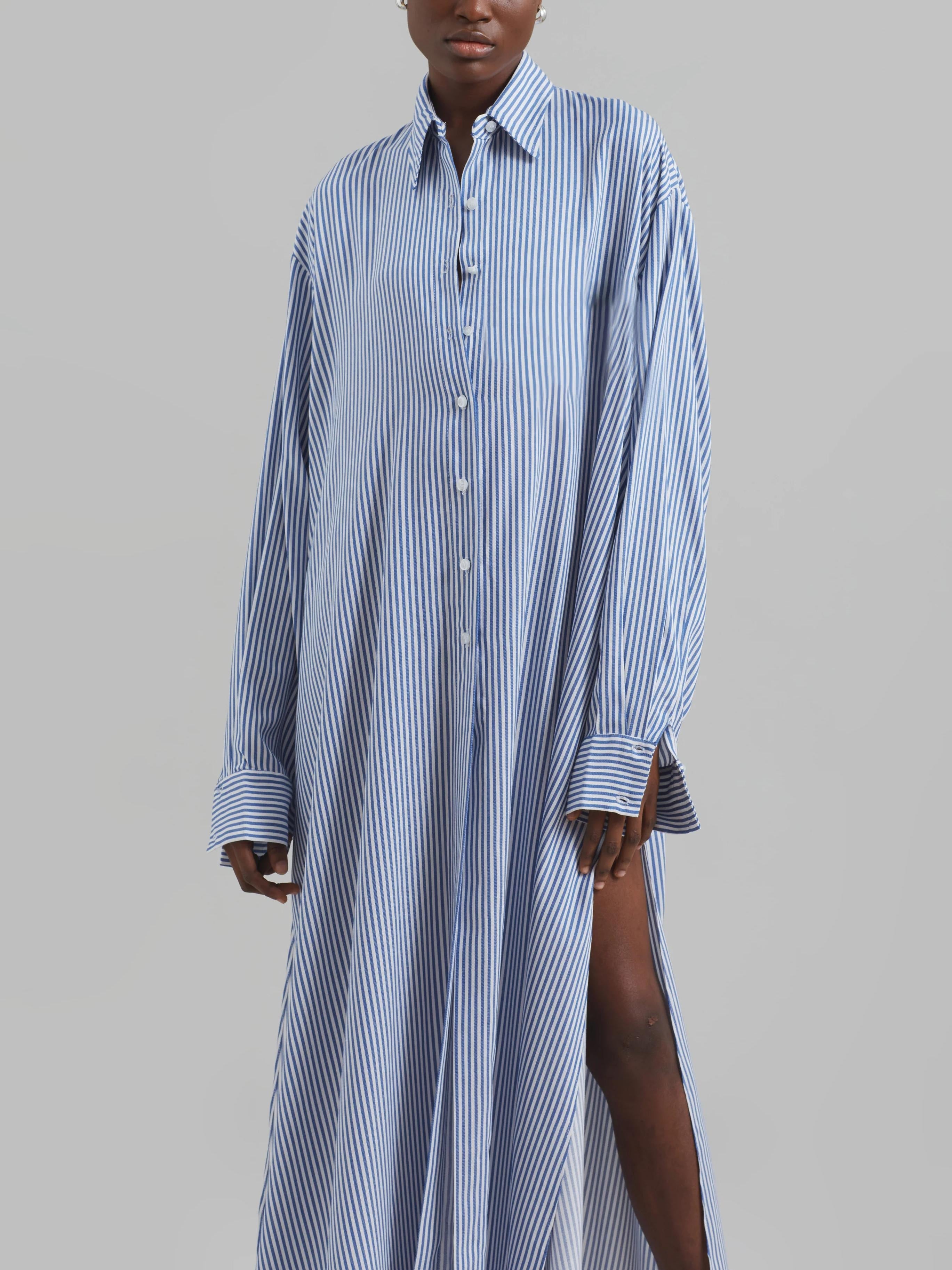 Oversized Fluid Shirt Dress