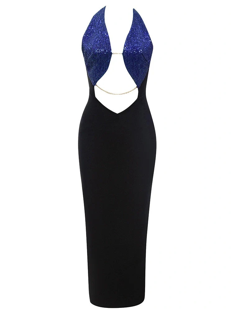 Backless Halter Bandage Dress