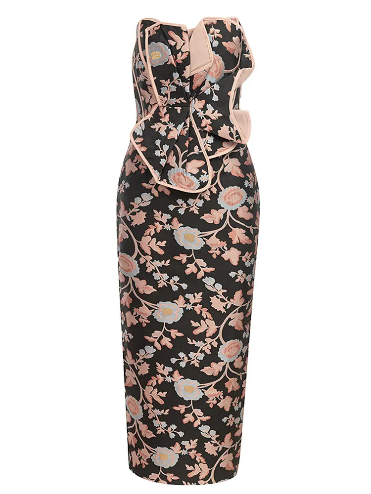 Strapless Tie-Back Dress