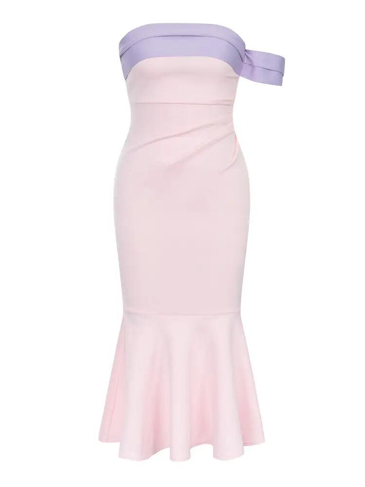Strapless Mermaid Midi Dress