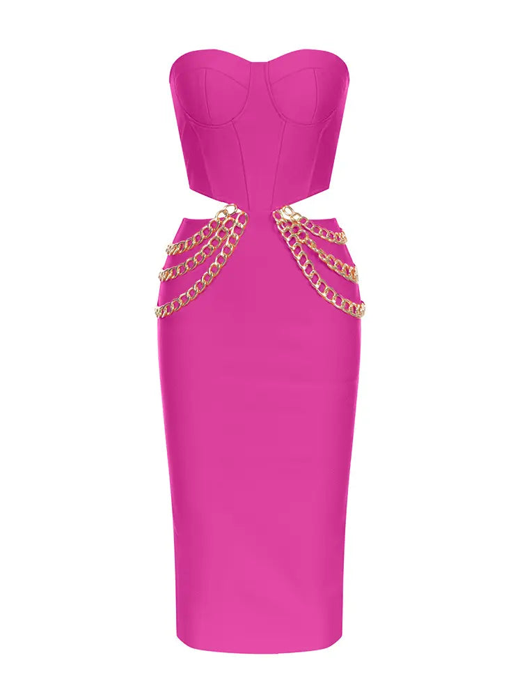Sweetheart Waist Cutout Dress