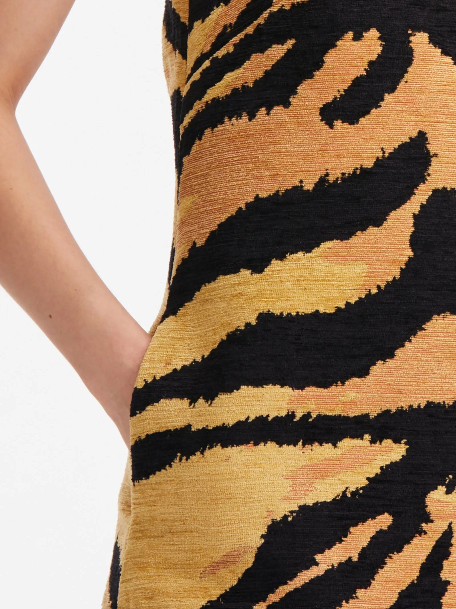 Tiger Jacquard Chenille Mini Dress