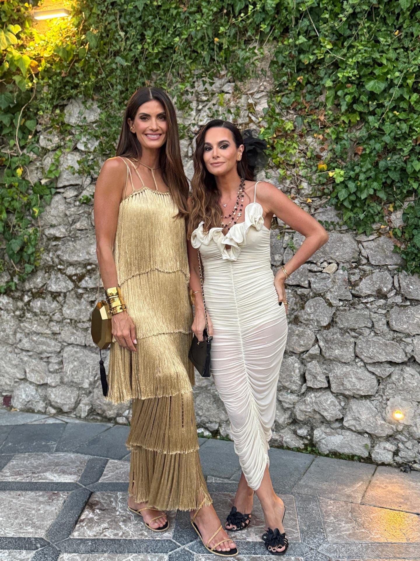 Gold Fringe Tiered Maxi Dress