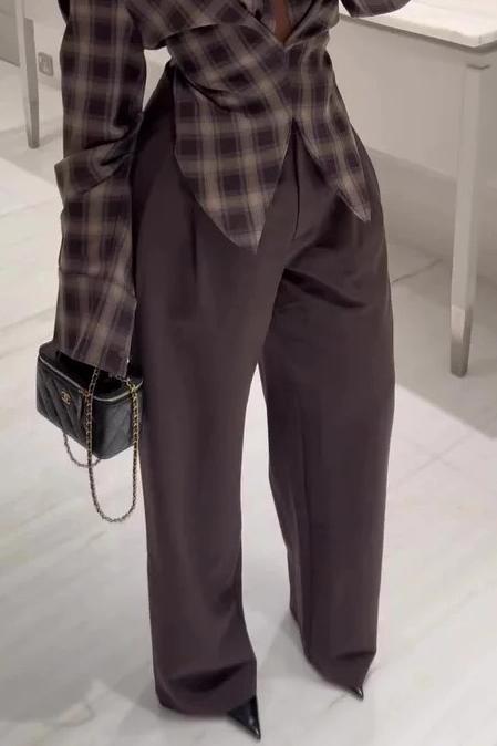 The Nadia — Pleated Wide-Leg Tailored Trouser