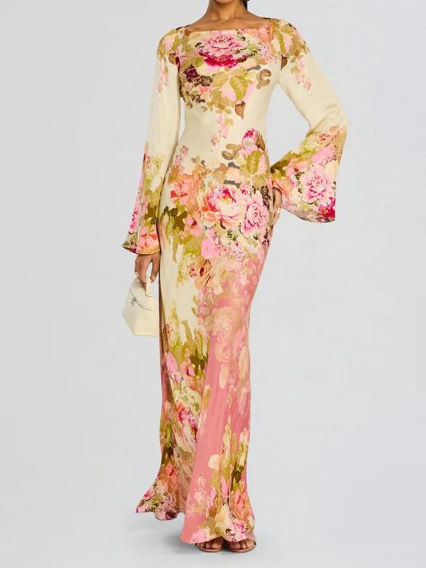 Garden Party Print Maxi Dress
