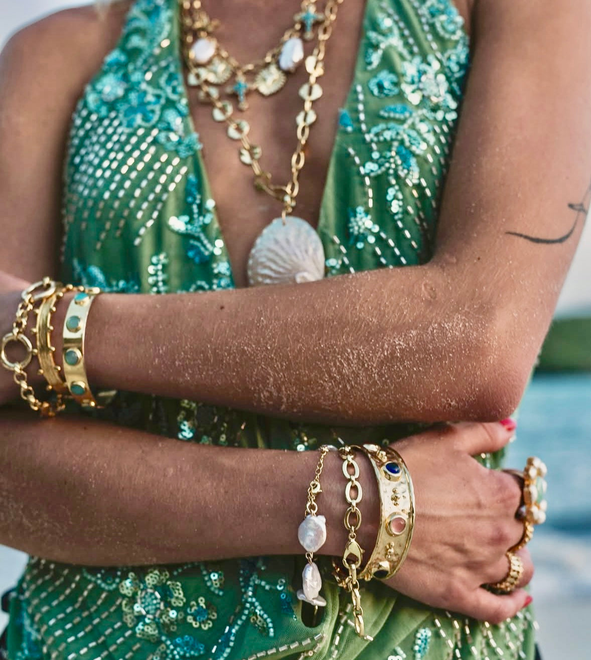 The Luna — Sequin Embellished Halter Top