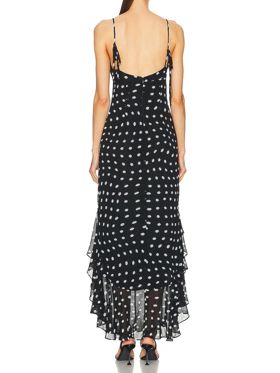 Ruffle Trim Maxi Dress