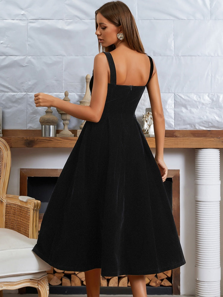 Backless A-Line Evening Dress