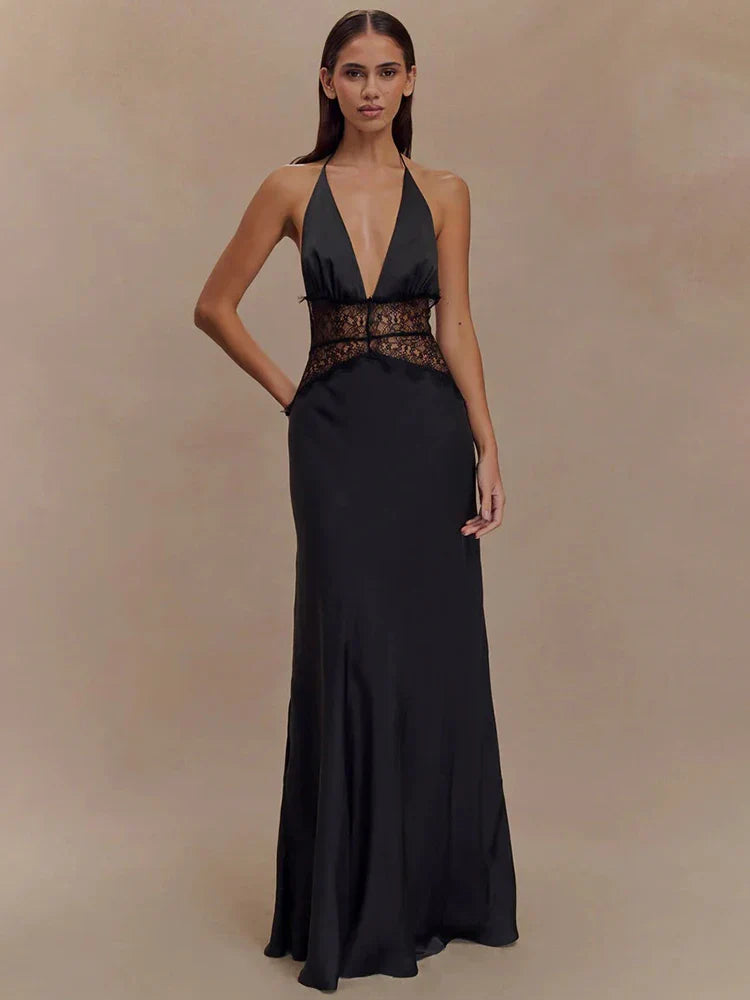 Backless Stretch Maxi Dress